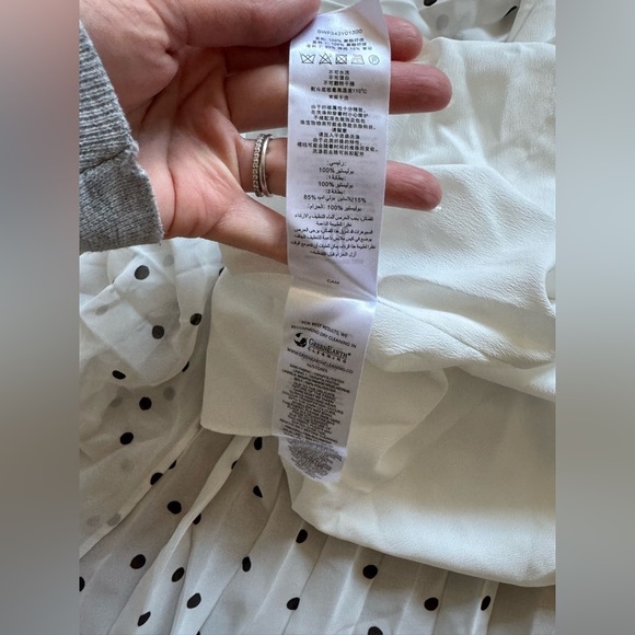 🖤NWOT Self-Portrait Polka Dot Chiffon Midi Dress - Picture 13 of 13